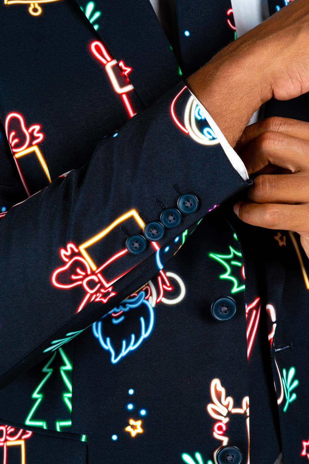 Neon Christmas icon suit