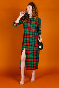 The lincoln log love lady midi Christmas dress