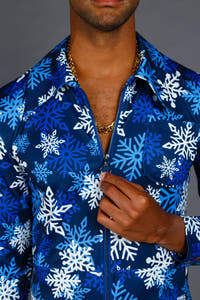 Mens Snowflake Holiday Flight Suit