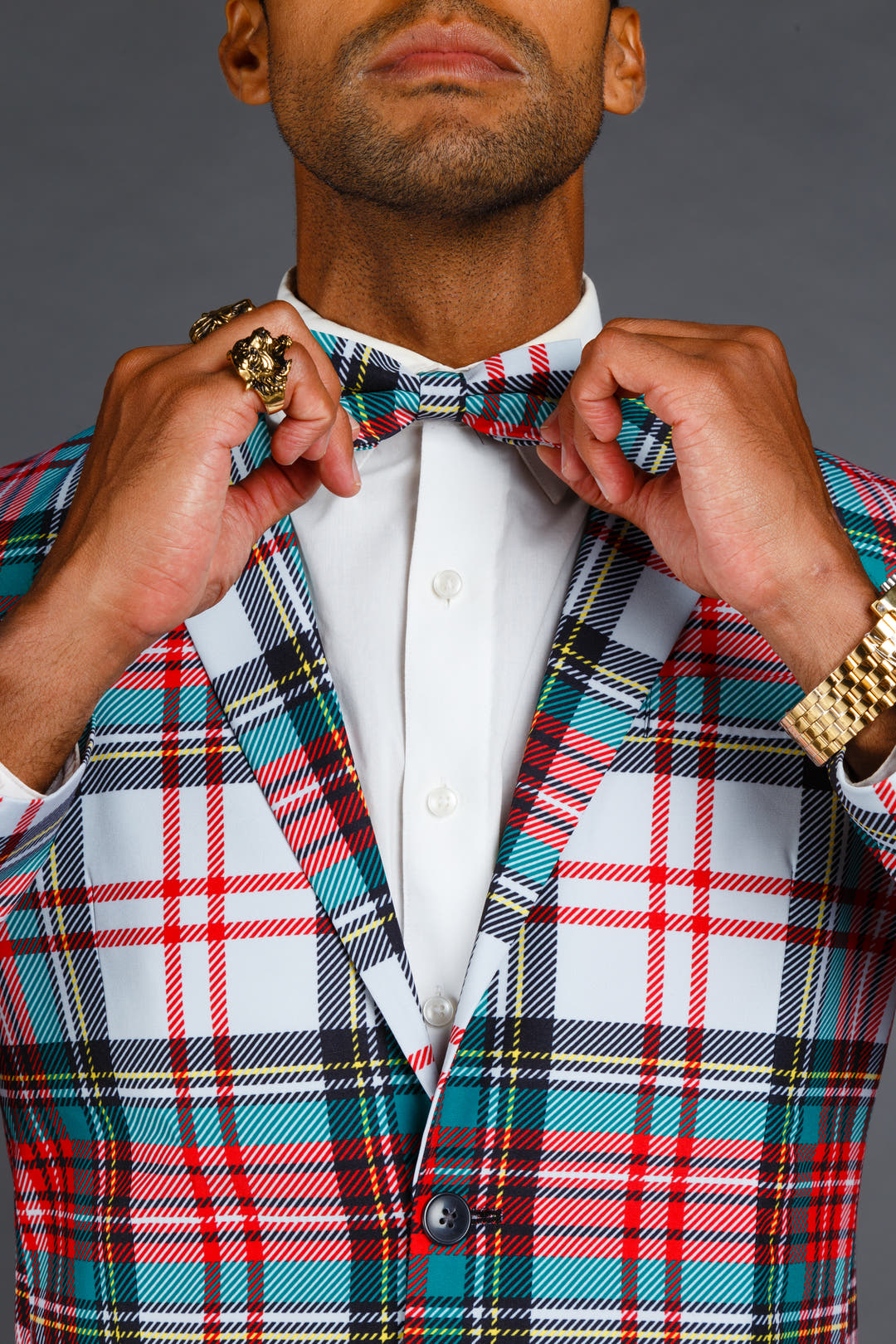 White Plaid Christmas Suit | The Scotch on the Rocks