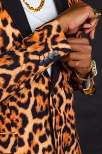 Leopard Print Blazer for Men