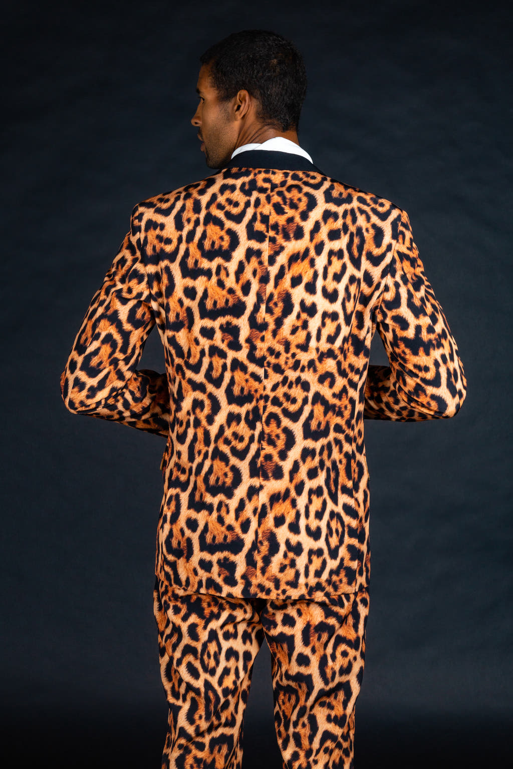 Mens leopard print blazer