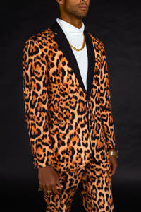 mens leopard print suit