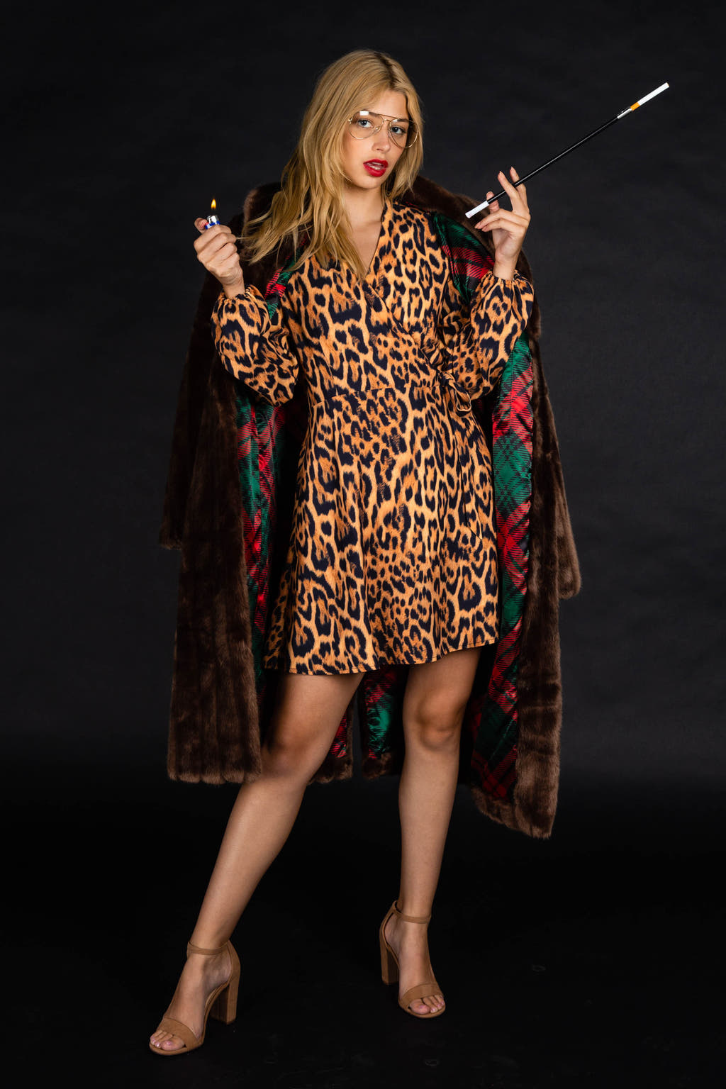 Leopard Print Wrap Dress The Fastest Finishers 0259