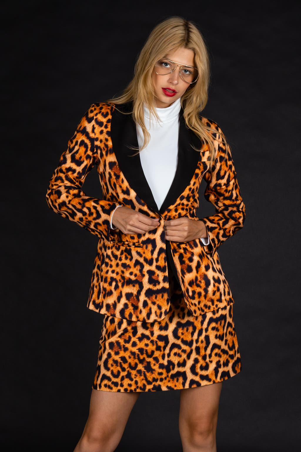 Women's Leopard Print Blazer