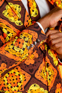Mens crocheted pattern thanksgiving blazer