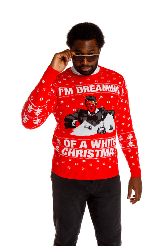 White Christmas Holiday Sweater | The Tony Mountaina