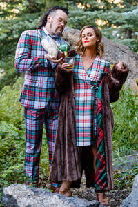 White & Red Plaid Christmas Matching Outfits