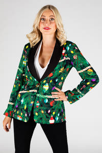 womens christmas tree camo blazer