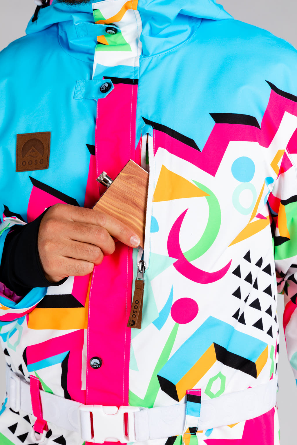 Colorful ski suit for men