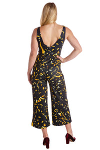 ladies gold confetti jumpsuit