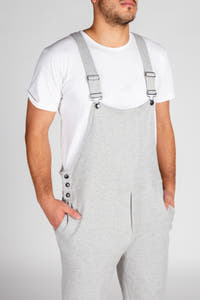 Heather grey mens pajamaralls