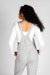 heather grey pajamaralls for women