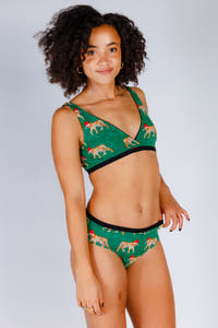 Green christmas tiger print underwear