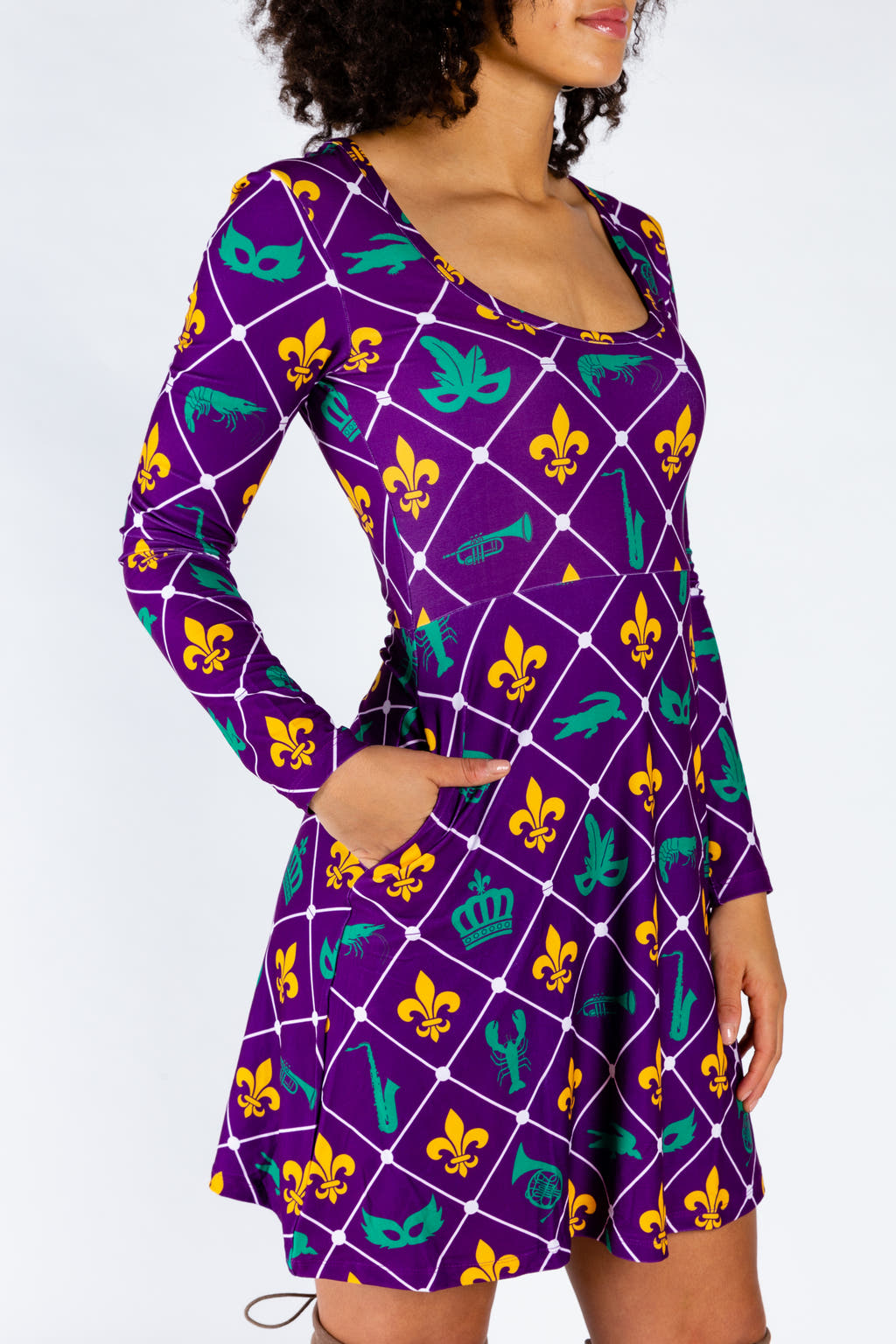 reversible mardi gras dress