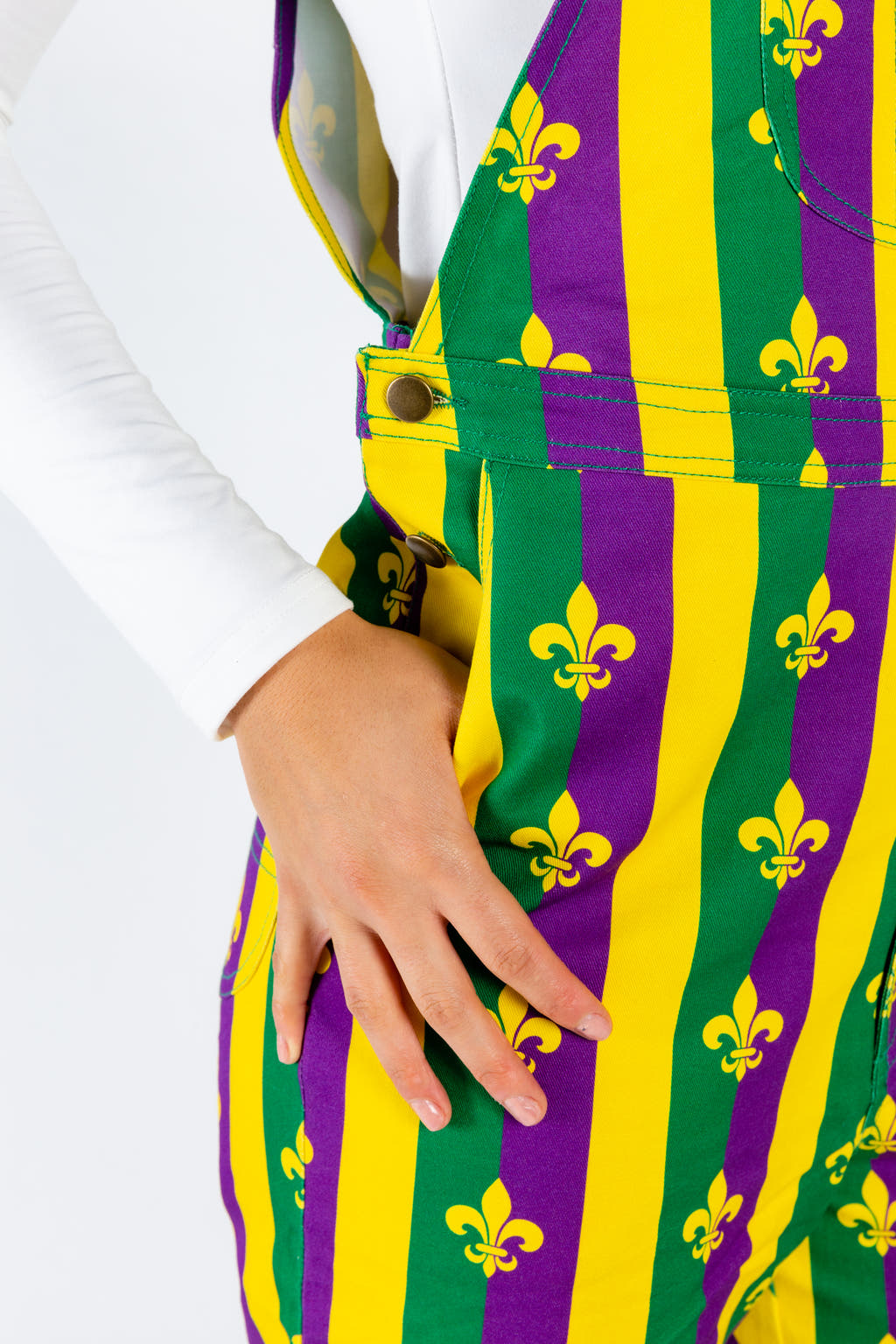Mardi gras overalls with pockets