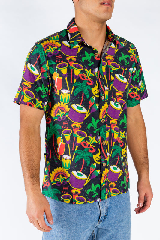 New Orleans Printed Hawaiian Shirt | Gutter Gumbo