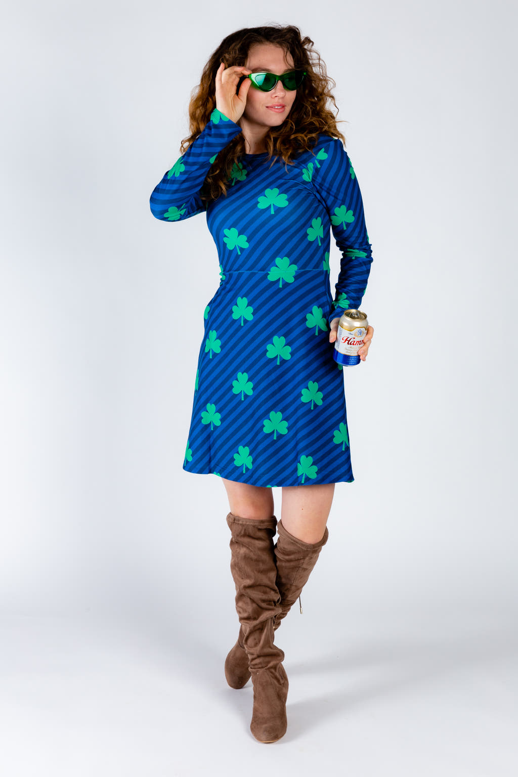 Women's printed shamrock dress