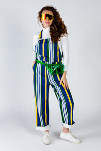 Ladies striped overalls