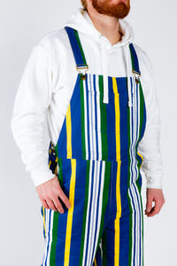 Striped overalls with pockets