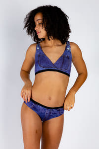 ladies denim matching underwear