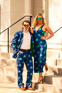 Men's St. Patrick's day print suit 