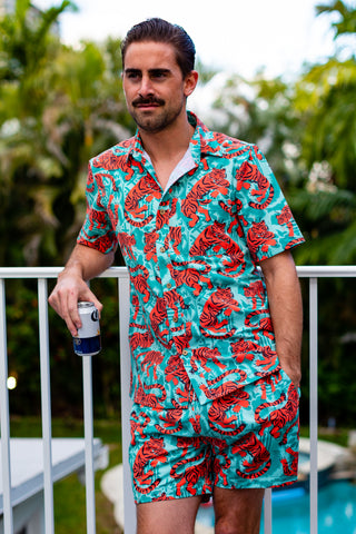 matching hawaiian shirt and dress