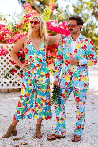 matching tropical outfits for couples