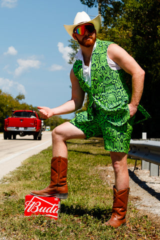 cowboy boots with shorts men's