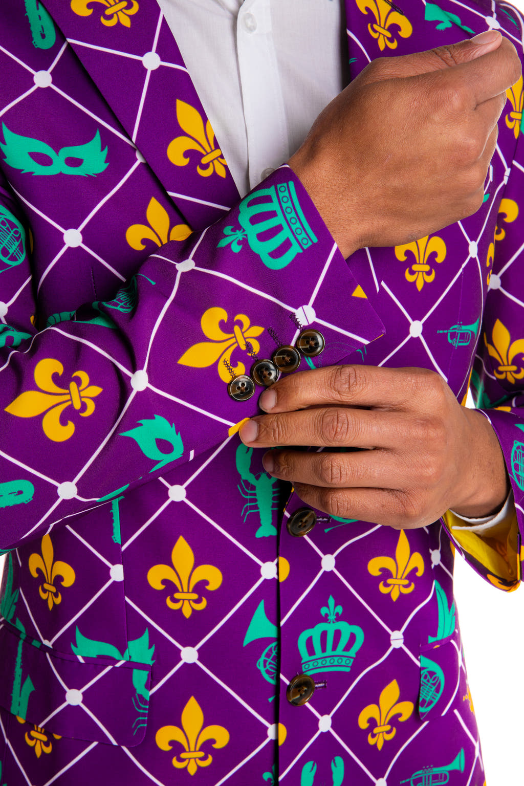 purple mardi gras suit
