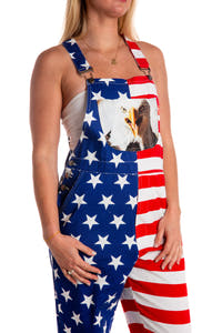 women's patriotic overalls