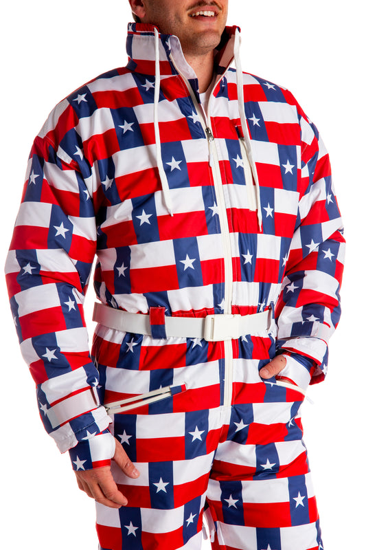Texas Flag Ski Suit | Even The Dumps Are Bigger In Texas