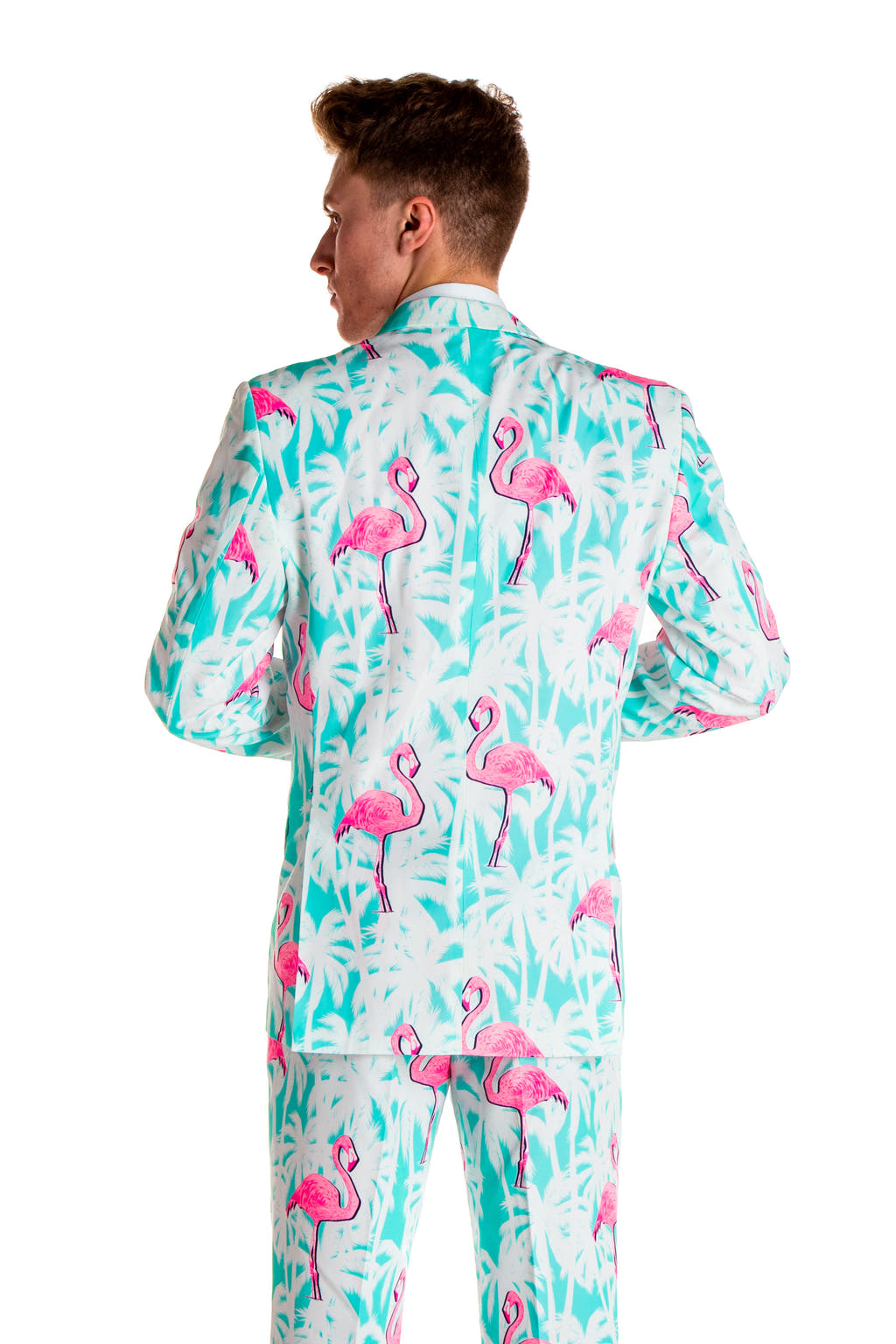 Guys Blue and Pink Flamingo Suit