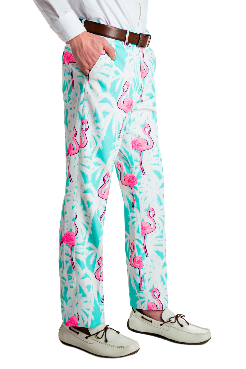 Funny Flamingo print pants for guys