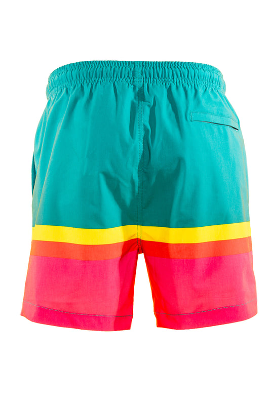 Teal Retro Swim Trunks | The Thigh Guy