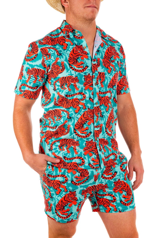 Tiger Print Hawaiian Shirt | The Bahama Bengal