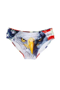 American flag eagle swim brief for men