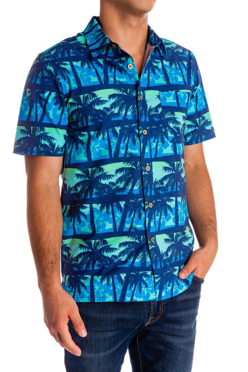 The Papa Smurf | Vintage Blue Hawaiian Dad Shirt