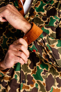 Long sleeve camouflage party shirt cuff detail