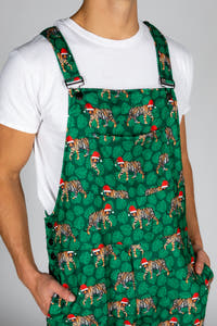 Mens Tinsel Tigers Xmas Pajamaralls