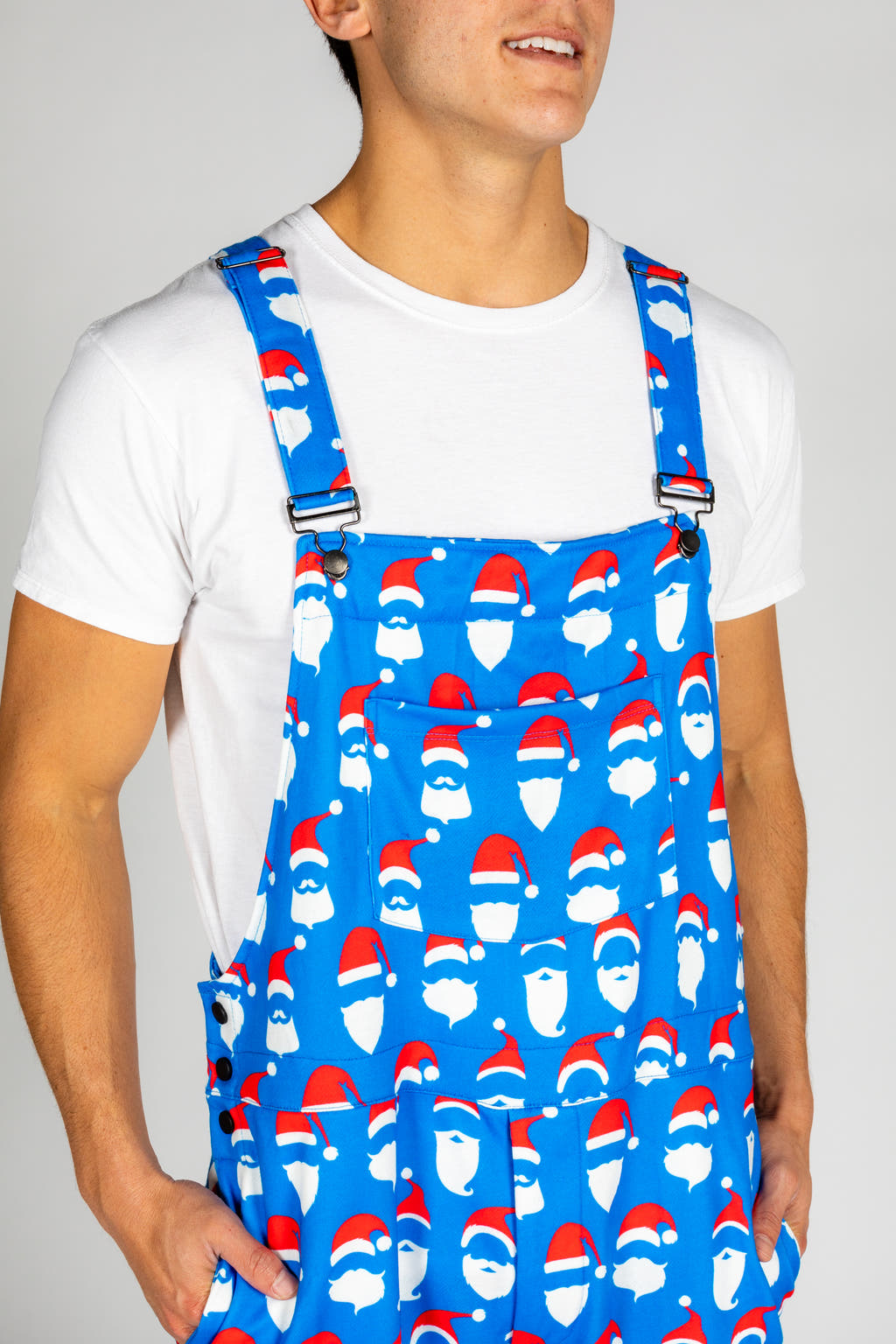 Mens Blue Christmas Pajamaralls