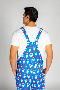 Mens Santa Print Xmas Overalls