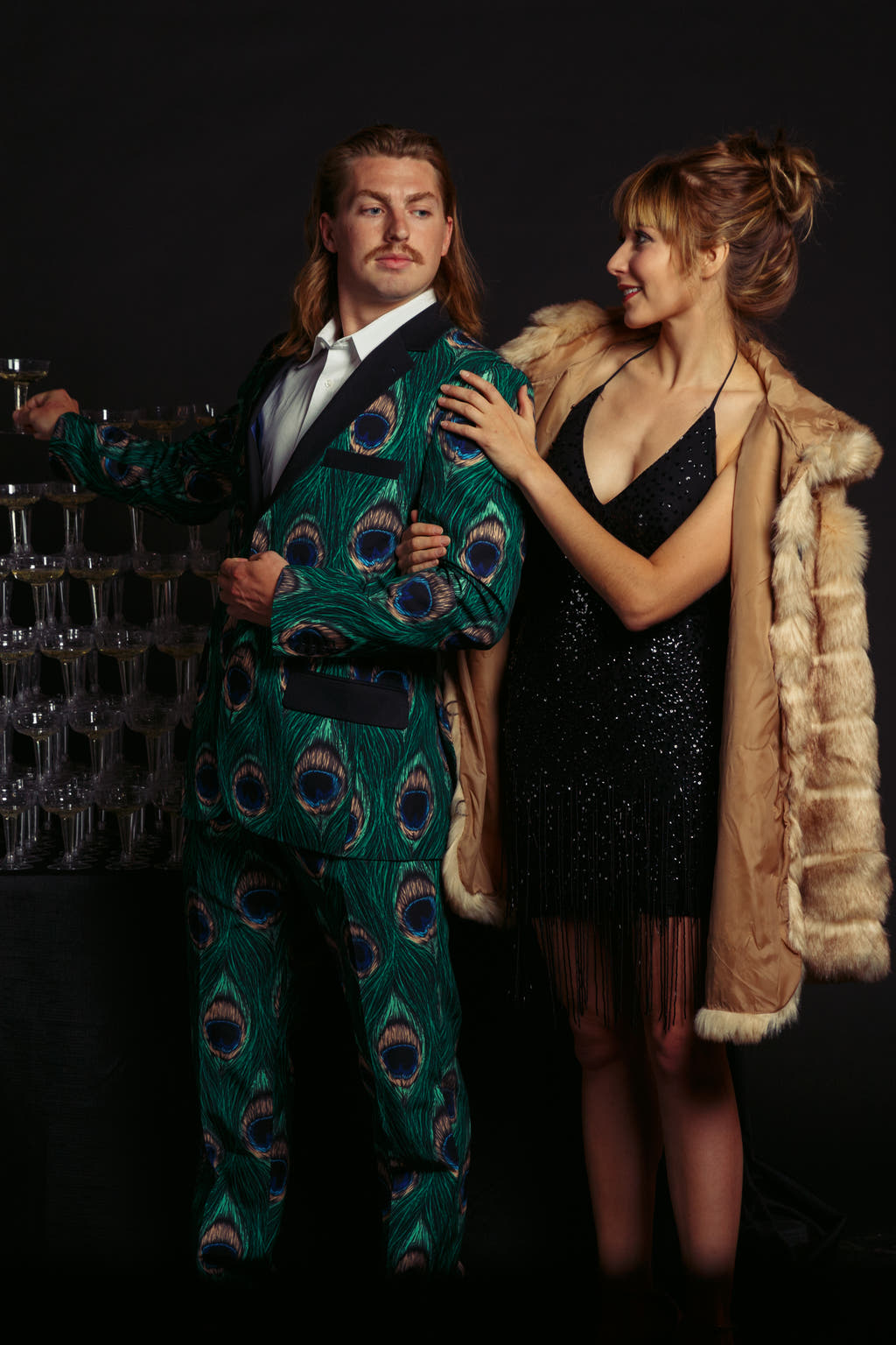 green new years eve party suit