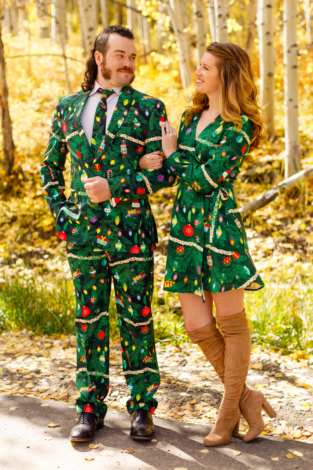 Sexy Green Christmas Suit