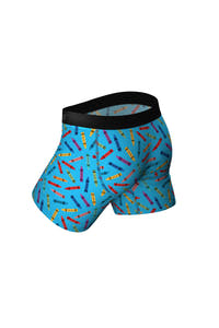 crayon pattern boxers with fly