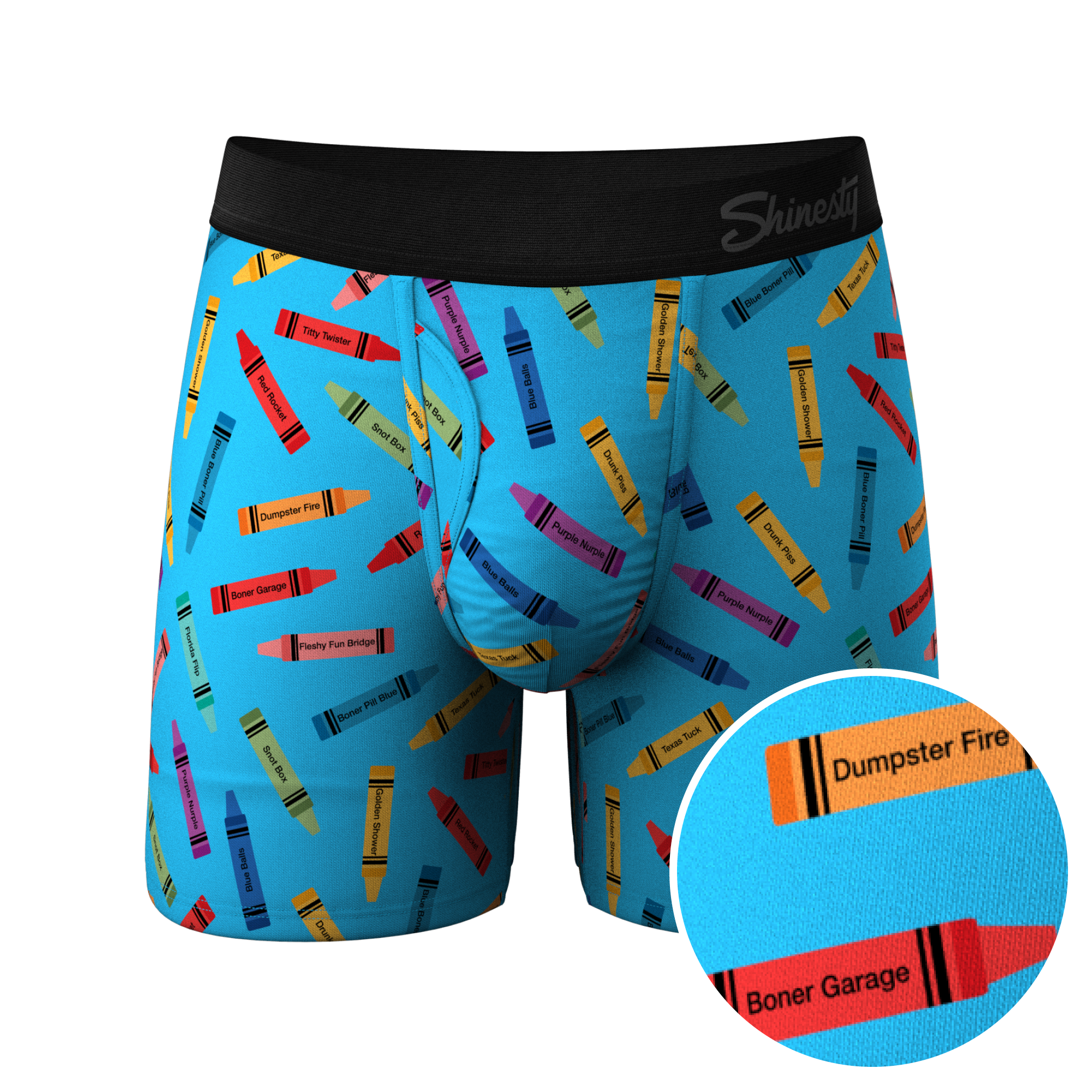 The Crotch Rocket // USA Firecracker Ball Hammock® Pouch Underwear With Fly  (2XL) - Shinesty Underwear, Shorts, & Trunks - Touch of Modern