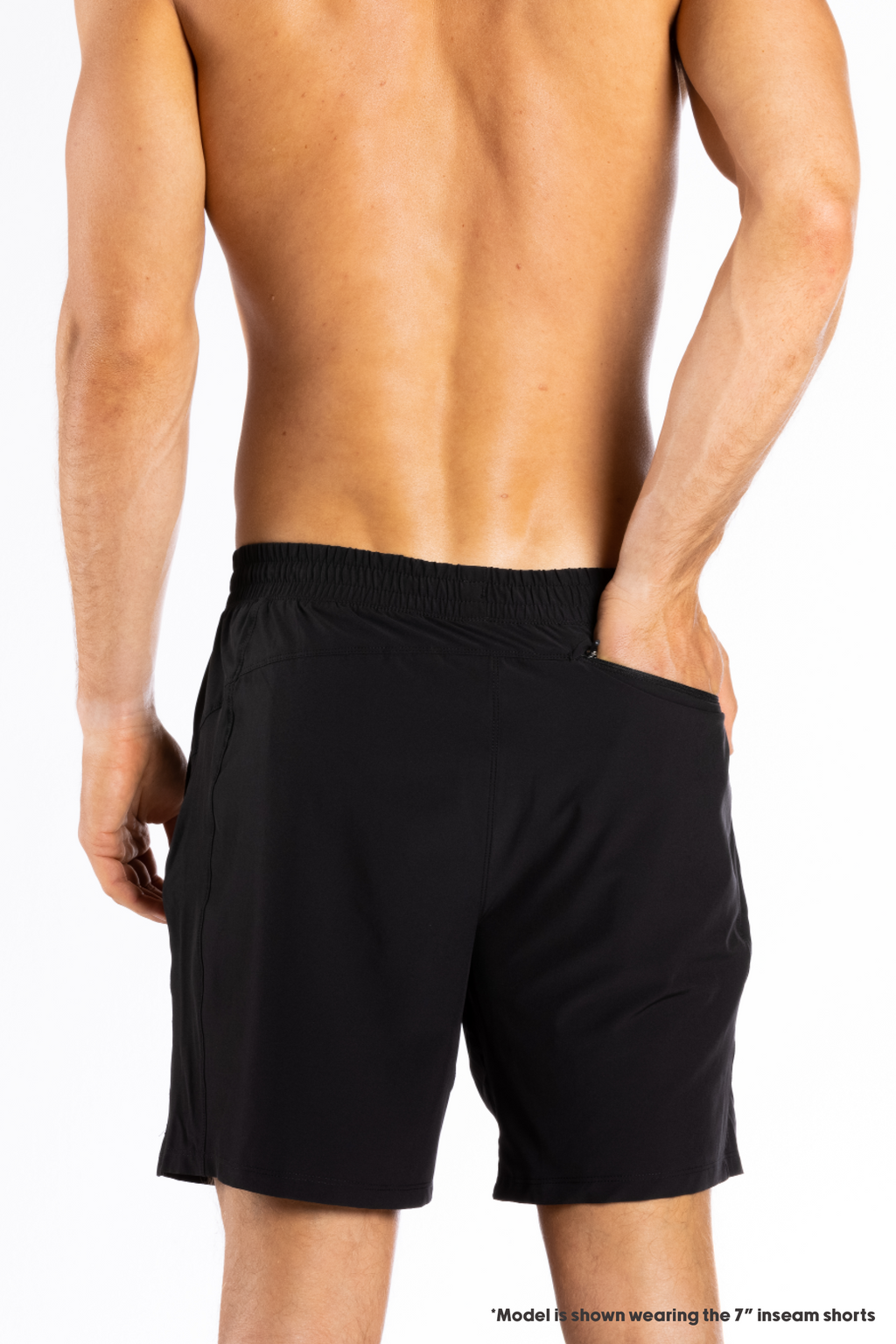 plain black athlete short