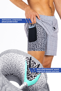 7 inch athlete shorts with phone pocket