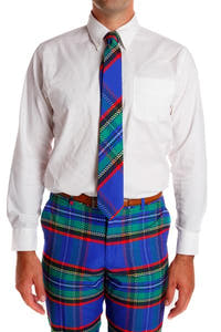 plaid christmas tie for men