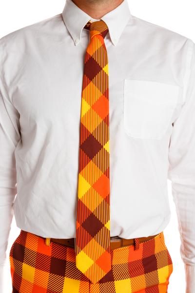 orange and yellow Thanksgiving tie